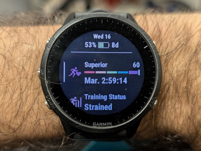 Photo of my Garmin watch