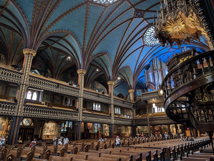 Inside Notre-Dame Basilica of Montreal