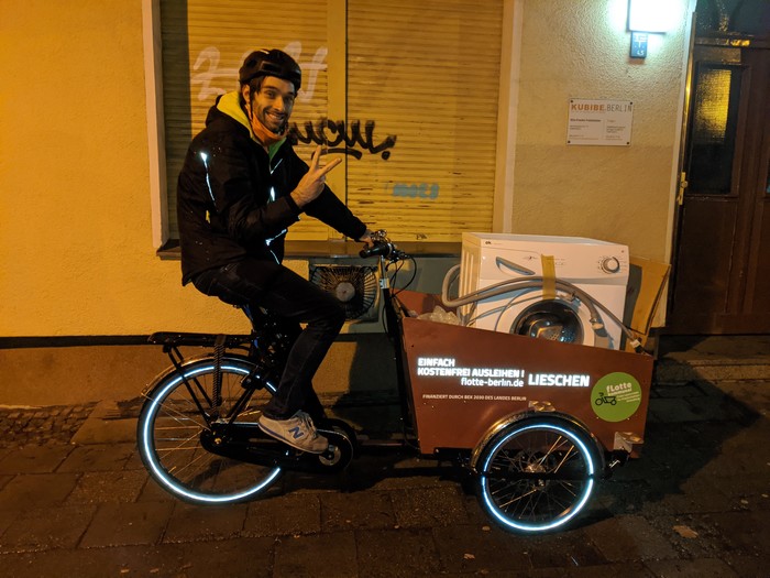 Me on a cargo bike