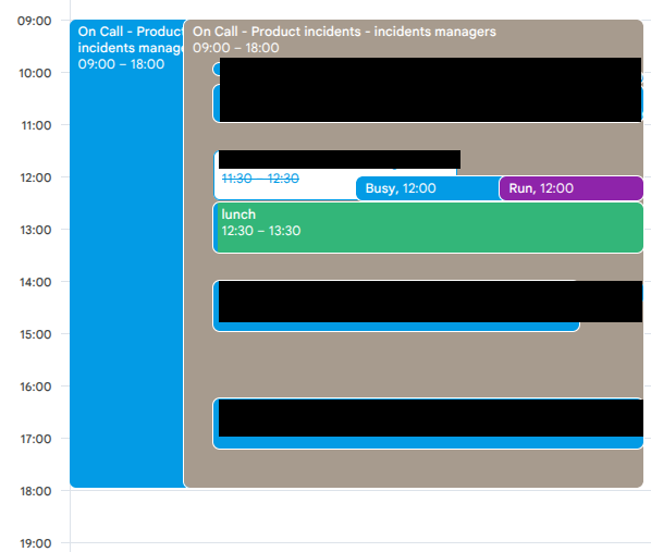 A screenshot of Google Calendar