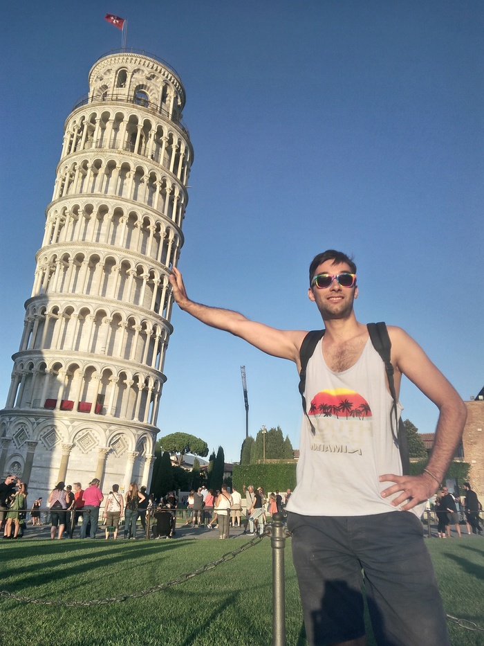 Me and the leaning tower of Pisa