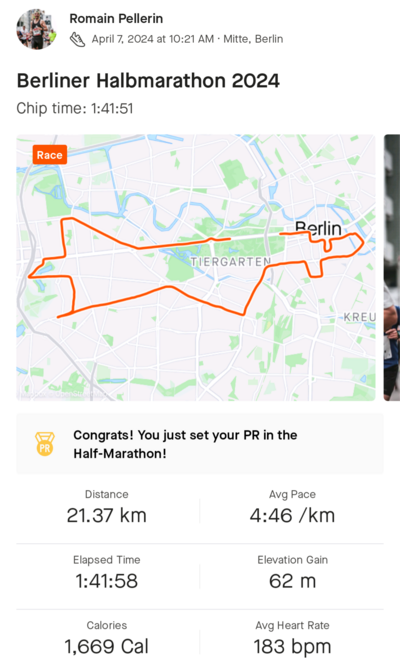 Semi marathon de Berlin en 2024