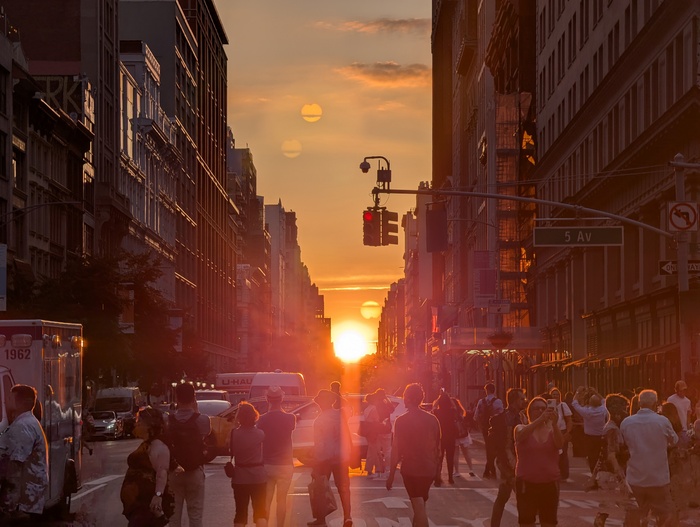 Sunset in New York