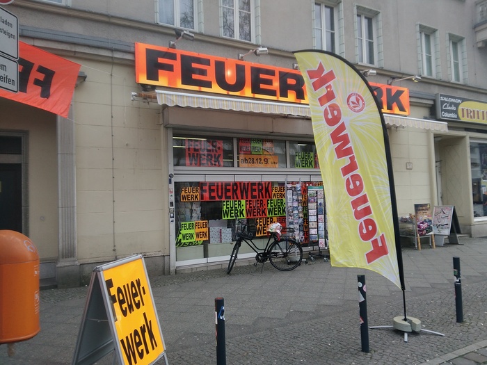 A photo showing a shop selling fireworks