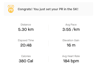 Screenshot of Strava