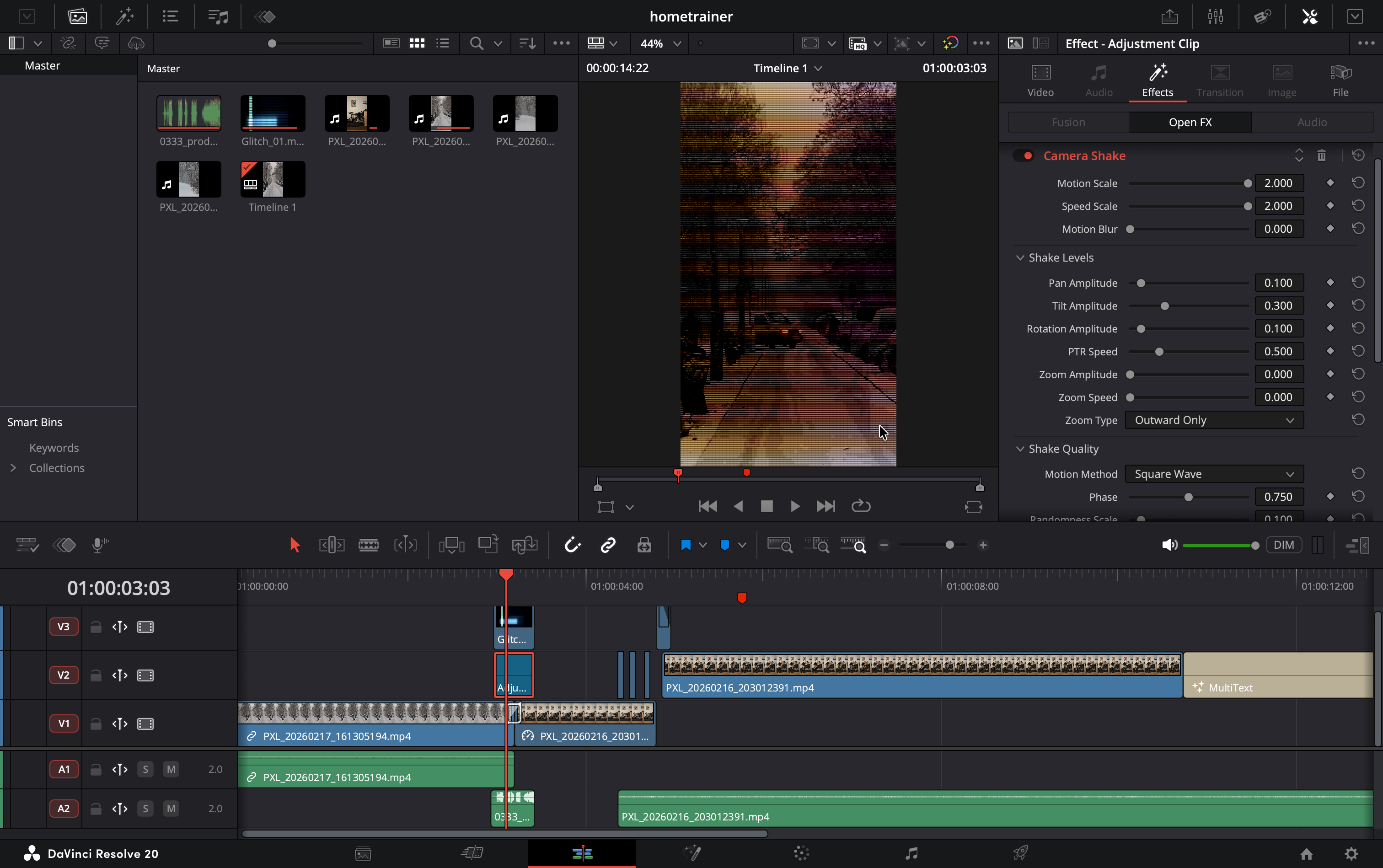 Screenshot of Davinci Resolve