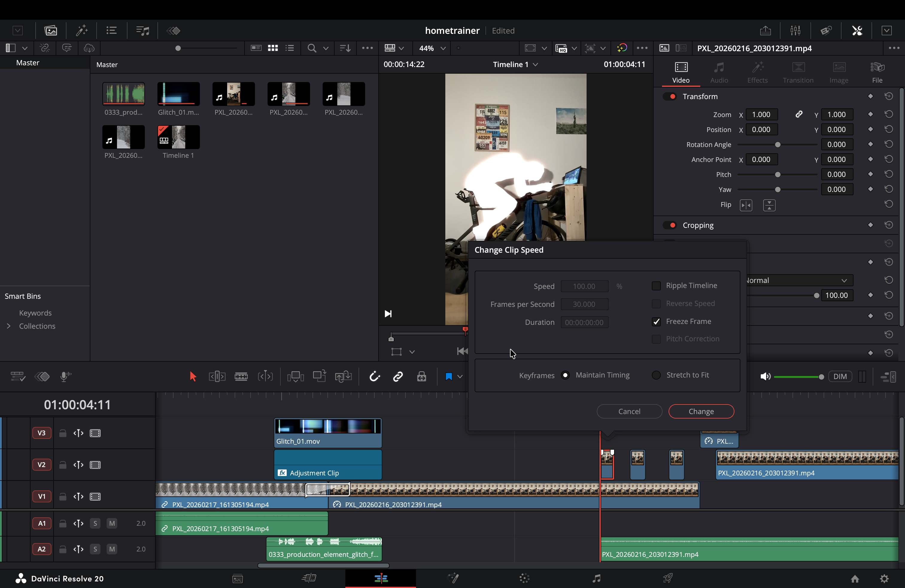 Screenshot of Davinci Resolve