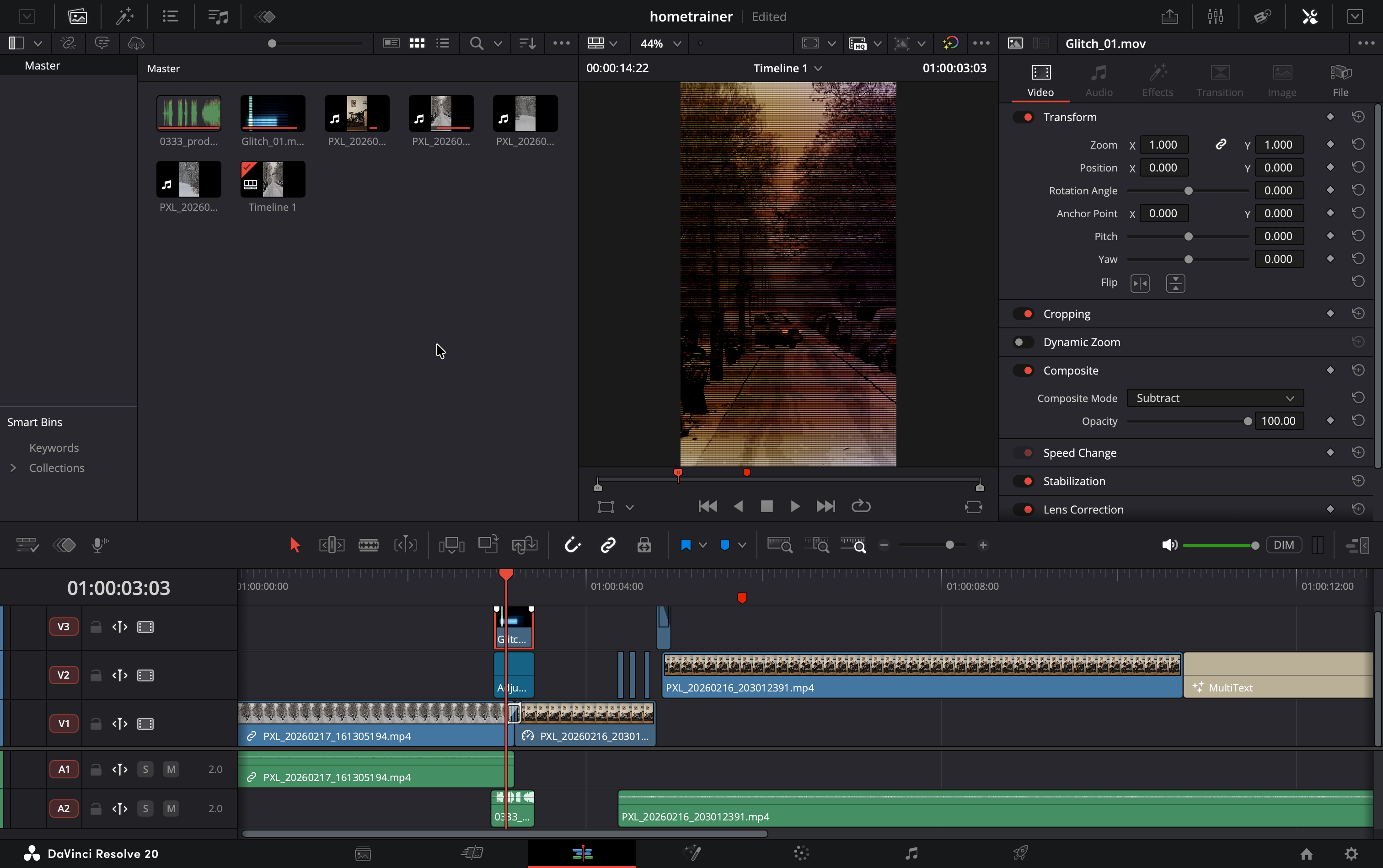 Screenshot of Davinci Resolve