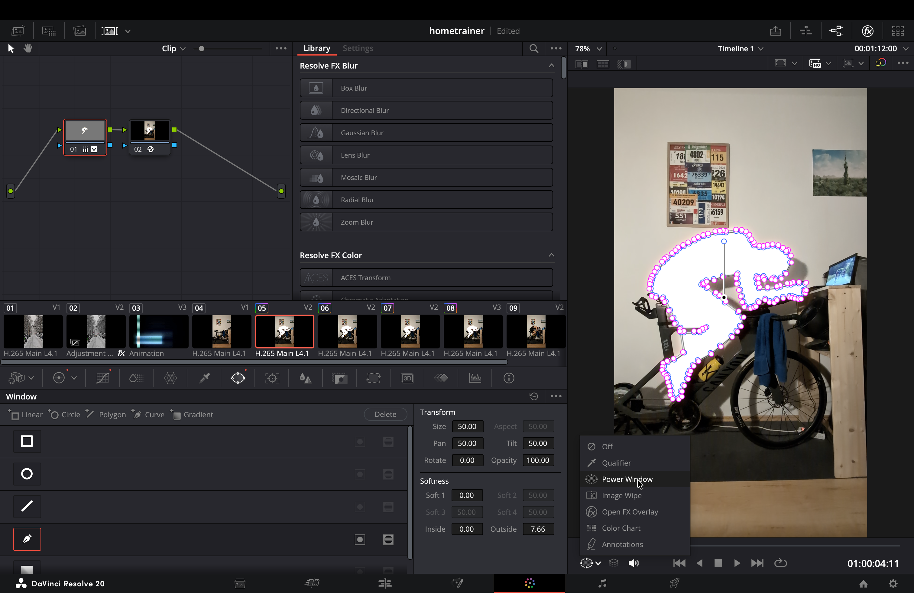 Screenshot of Davinci Resolve