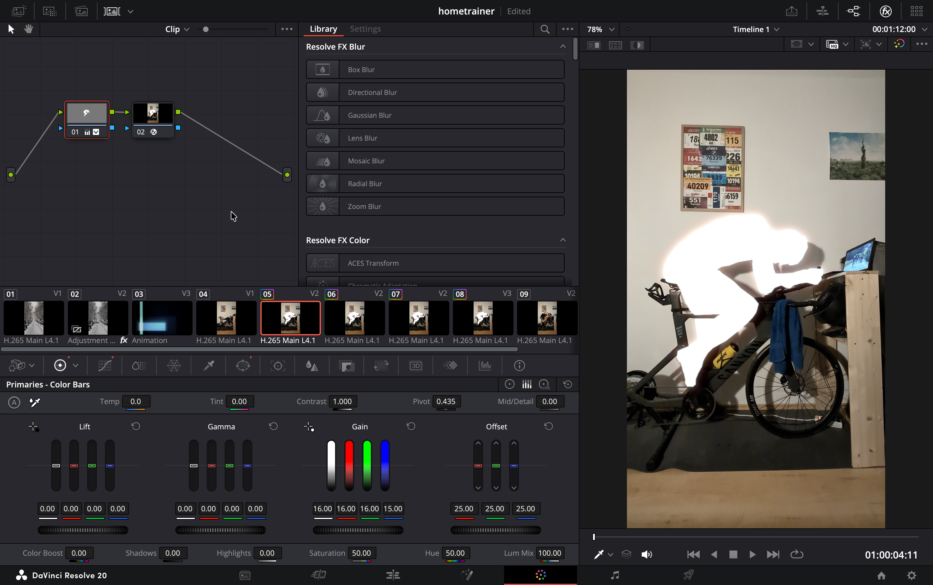 Screenshot of Davinci Resolve