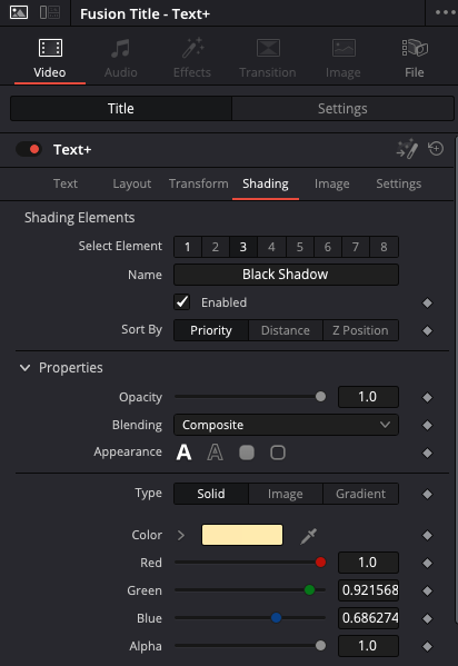 Screenshot of Davinci Resolve