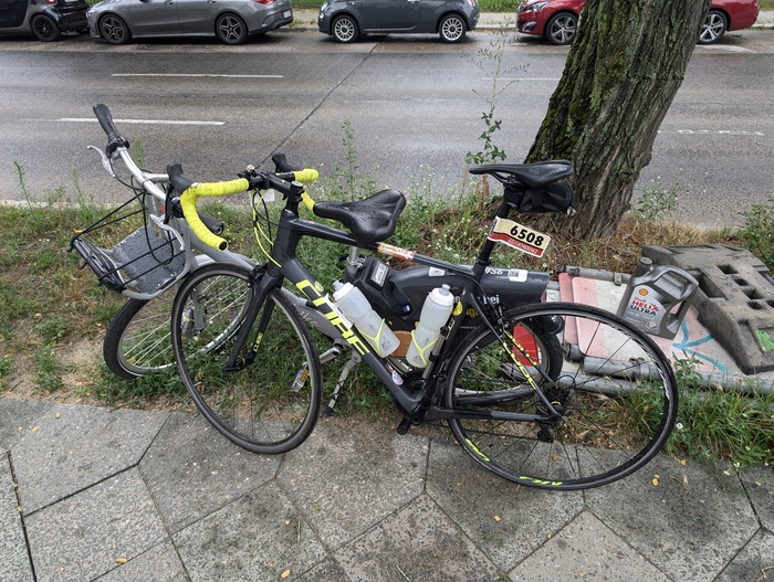 A photo of my bike next to a Nextbike